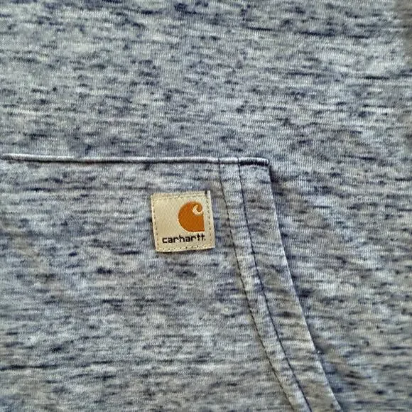 Carhartt Women’s Hoodie Large Blue‎ Full Zip Roll Tab Sleeve Lightweight - Picture 6 of 11